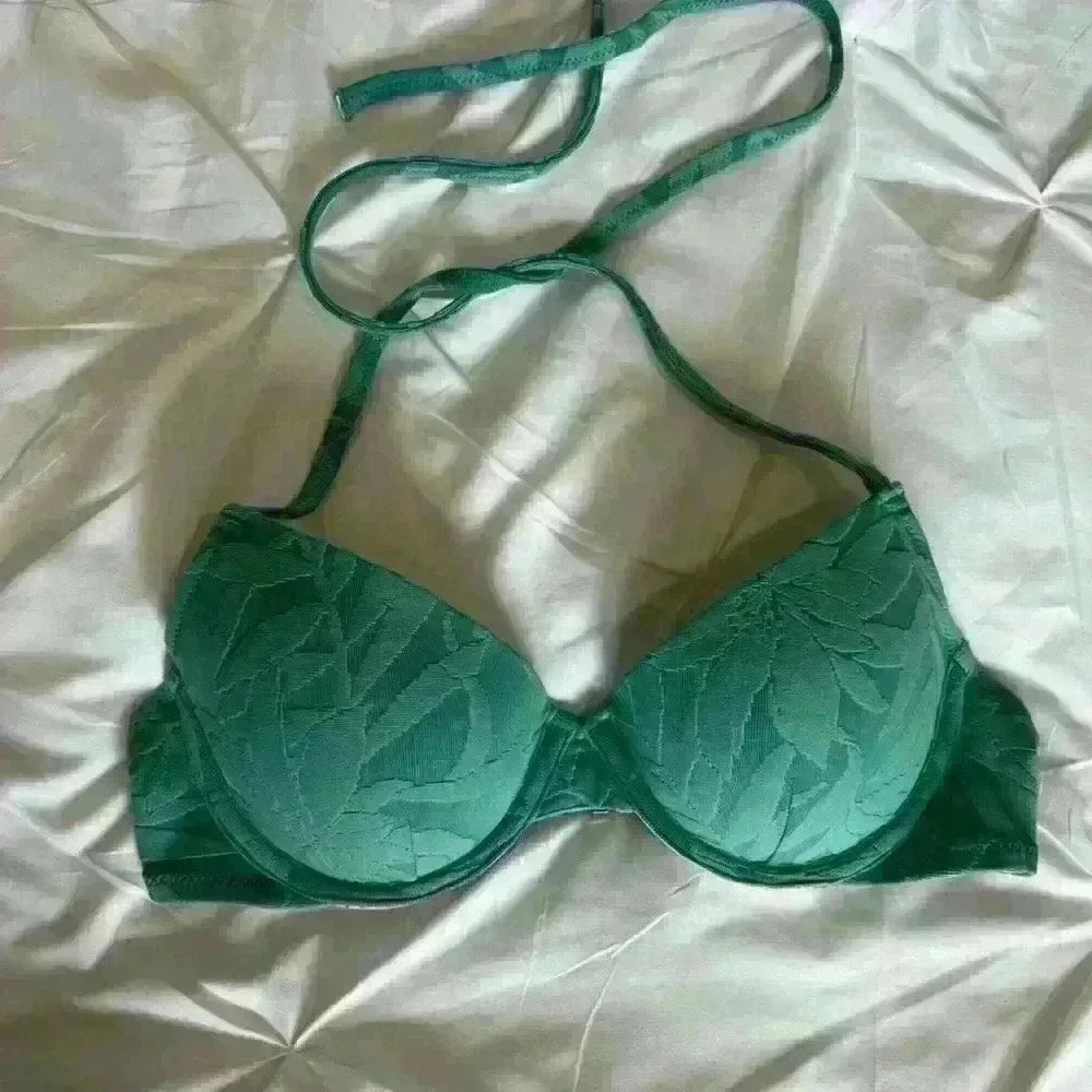Green/teal bikini top only